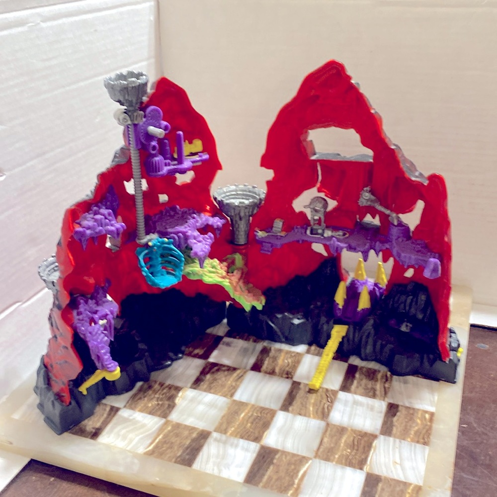 Vintage Mighty Max Toy Playset Skull Mountain Bluebird 1993 retro 90s toy set